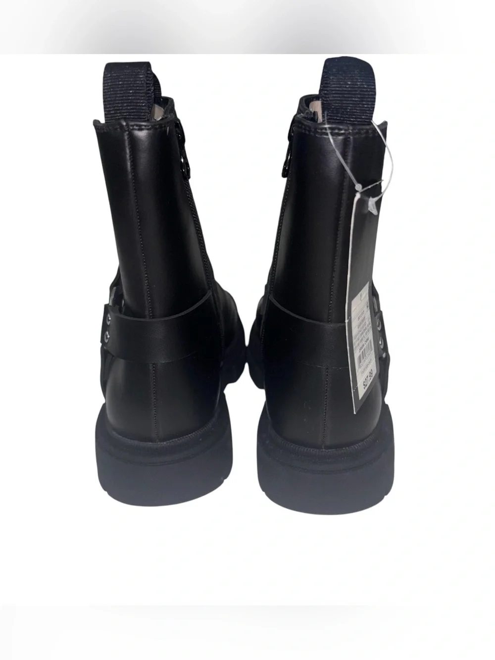 Art Class Black Chunky Crosby Moto Boots with Buckle Strap Girls Size 1